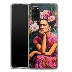 Silikon Glitter Case transparent-silber