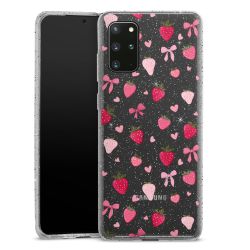 Silikon Glitter Case transparent-silber