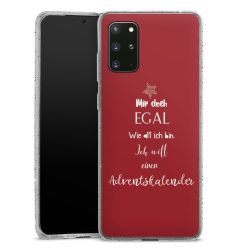 Silikon Glitter Case transparent-silber