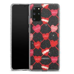 Silikon Glitter Case transparent-silber