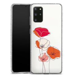 Silikon Glitter Case transparent-silber