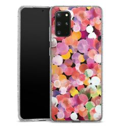 Silikon Glitter Case transparent-silber