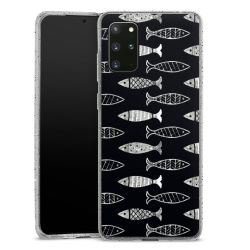 Silikon Glitter Case transparent-silber