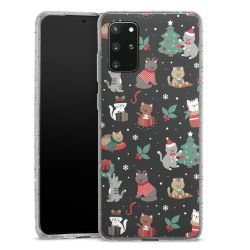 Silikon Glitter Case transparent-silber