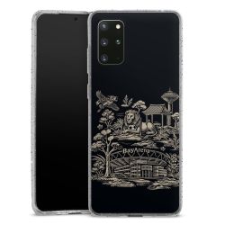 Silikon Glitter Case transparent-silber