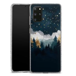 Silikon Glitter Case transparent-silber