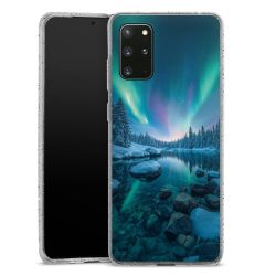 Silikon Glitter Case transparent-silber