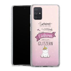 Silikon Glitter Case transparent-silber