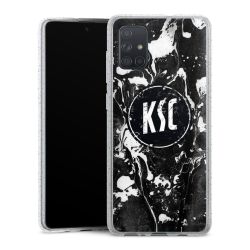 Silikon Glitter Case transparent-silber