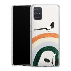 Silikon Glitter Case transparent-silber