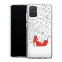 Silicone Glitter Case silver glitter