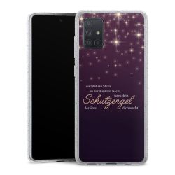 Silikon Glitter Case transparent-silber