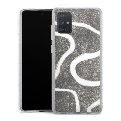 Silicone Glitter Case silver glitter