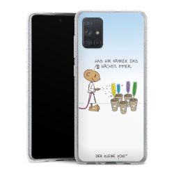 Silikon Glitter Case transparent-silber