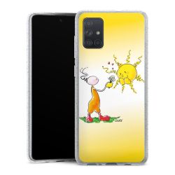 Silikon Glitter Case transparent-silber