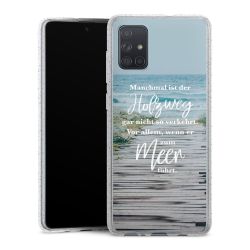 Silikon Glitter Case transparent-silber