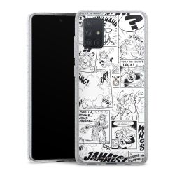 Silikon Glitter Case transparent-silber