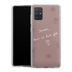 Silikon Glitter Case transparent-silber