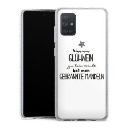 Silikon Glitter Case transparent-silber