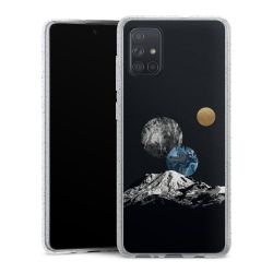 Silikon Glitter Case transparent-silber