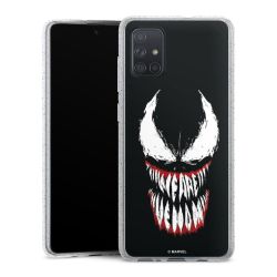 Silikon Glitter Case transparent-silber