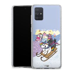 Silikon Glitter Case transparent-silber