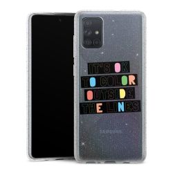 Silikon Glitter Case transparent-silber