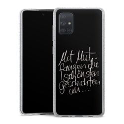 Silikon Glitter Case transparent-silber