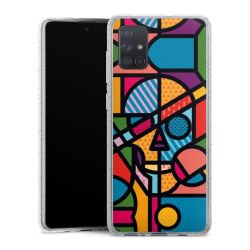 Silikon Glitter Case transparent-silber