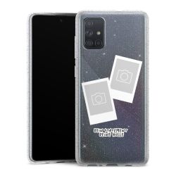 Silikon Glitter Case transparent-silber