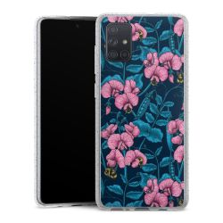 Silikon Glitter Case transparent-silber