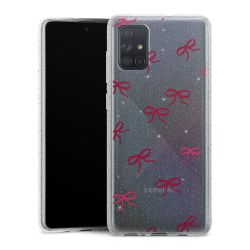 Silikon Glitter Case transparent-silber