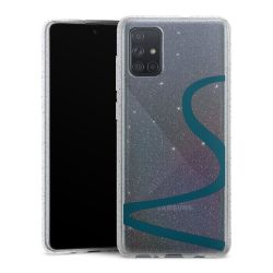 Silikon Glitter Case transparent-silber