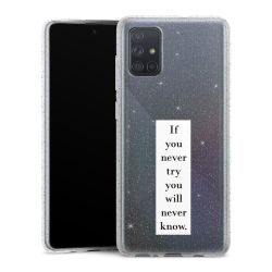 Silikon Glitter Case transparent-silber