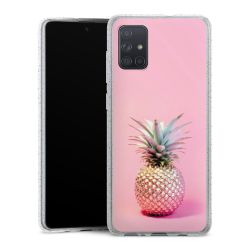 Silikon Glitter Case transparent-silber