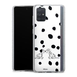 Silikon Glitter Case transparent-silber