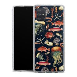 Silikon Glitter Case transparent-silber