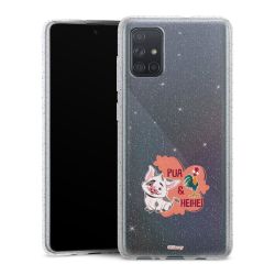 Silikon Glitter Case transparent-silber