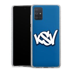 Silikon Glitter Case transparent-silber