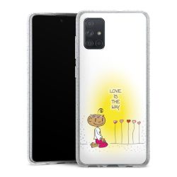 Silikon Glitter Case transparent-silber