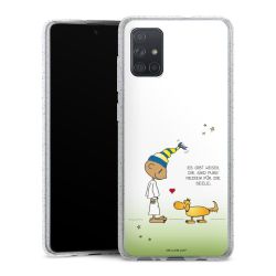 Silikon Glitter Case transparent-silber