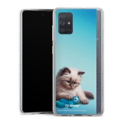 Silikon Glitter Case transparent-silber