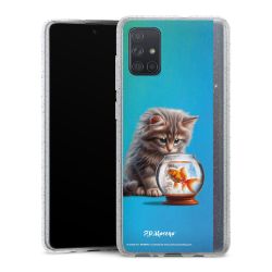 Silikon Glitter Case transparent-silber