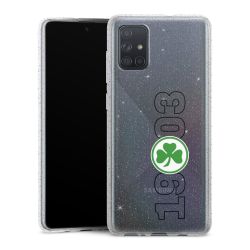 Silikon Glitter Case transparent-silber