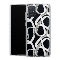 Silikon Glitter Case transparent-silber