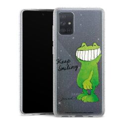 Silikon Glitter Case transparent-silber