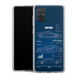 Silikon Glitter Case transparent-silber