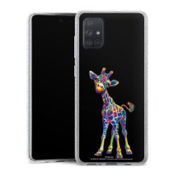 Silikon Glitter Case transparent-silber