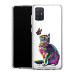 Silikon Glitter Case transparent-silber