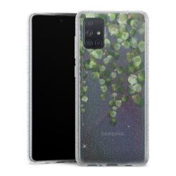 Silikon Glitter Case transparent-silber